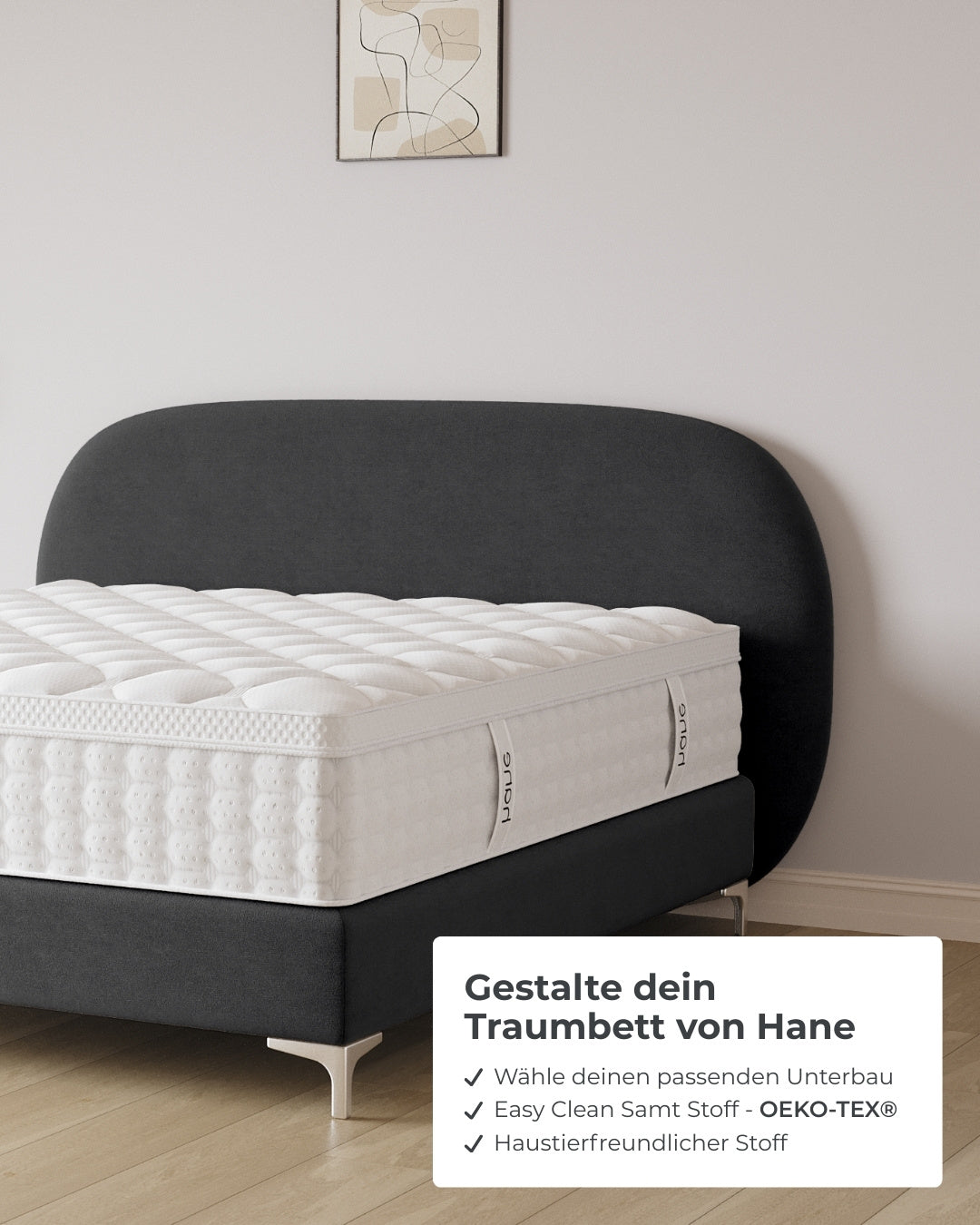 Boxspringbett Moon in Samt