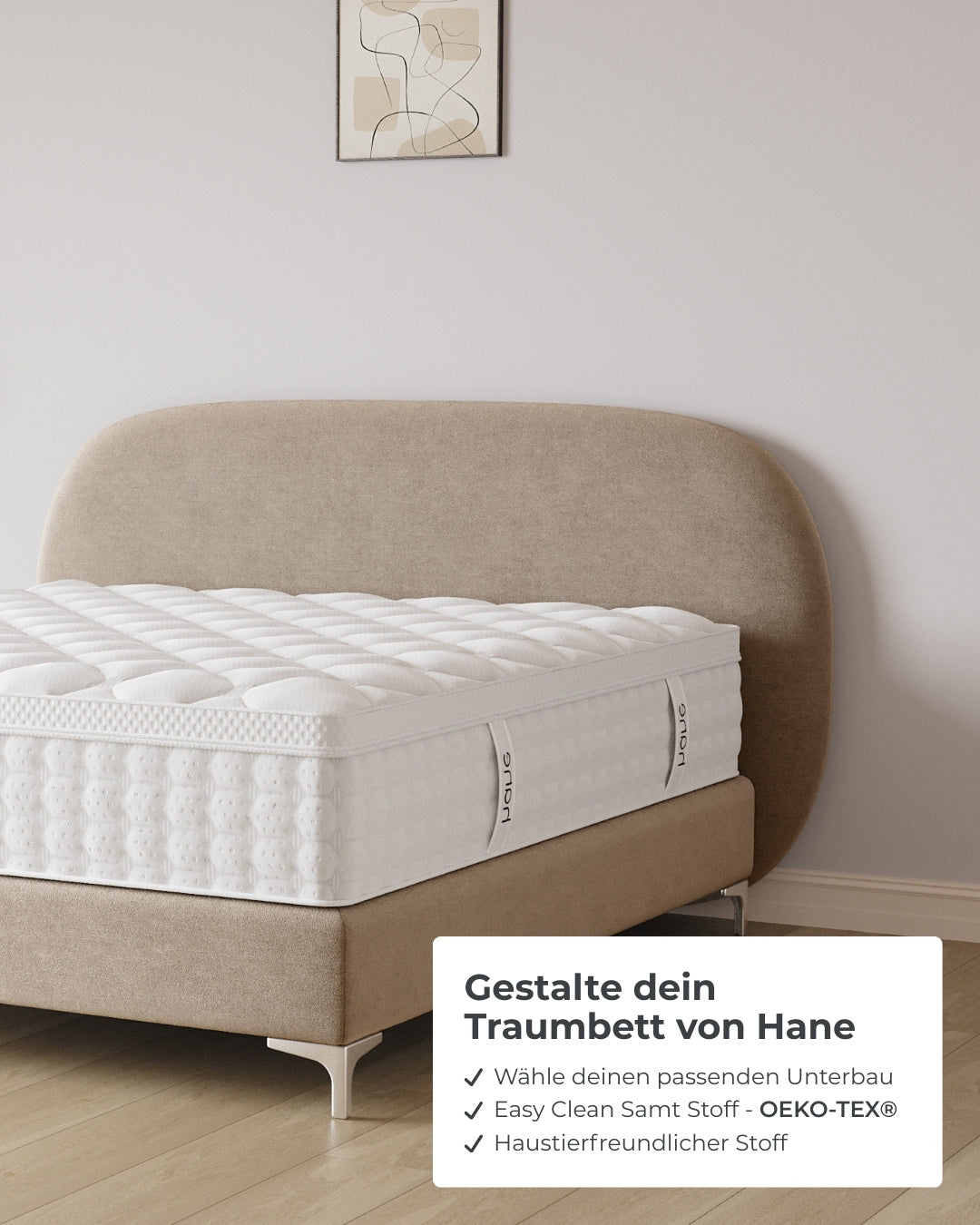 Boxspringbett Moon in Samt