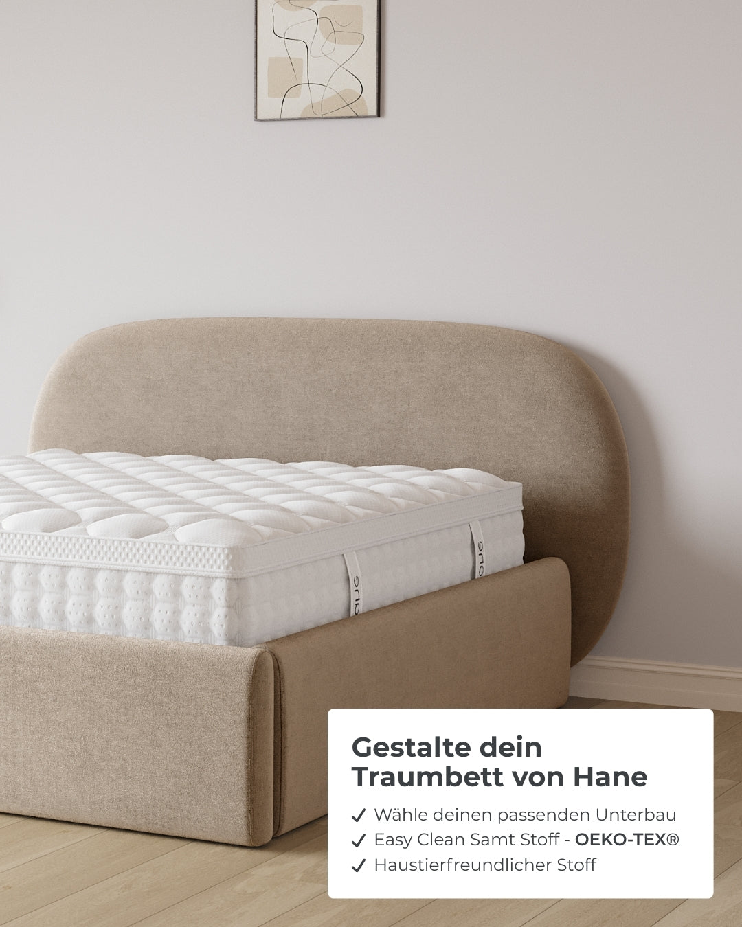 Bett mit XXL Stauraum Moon in Samt