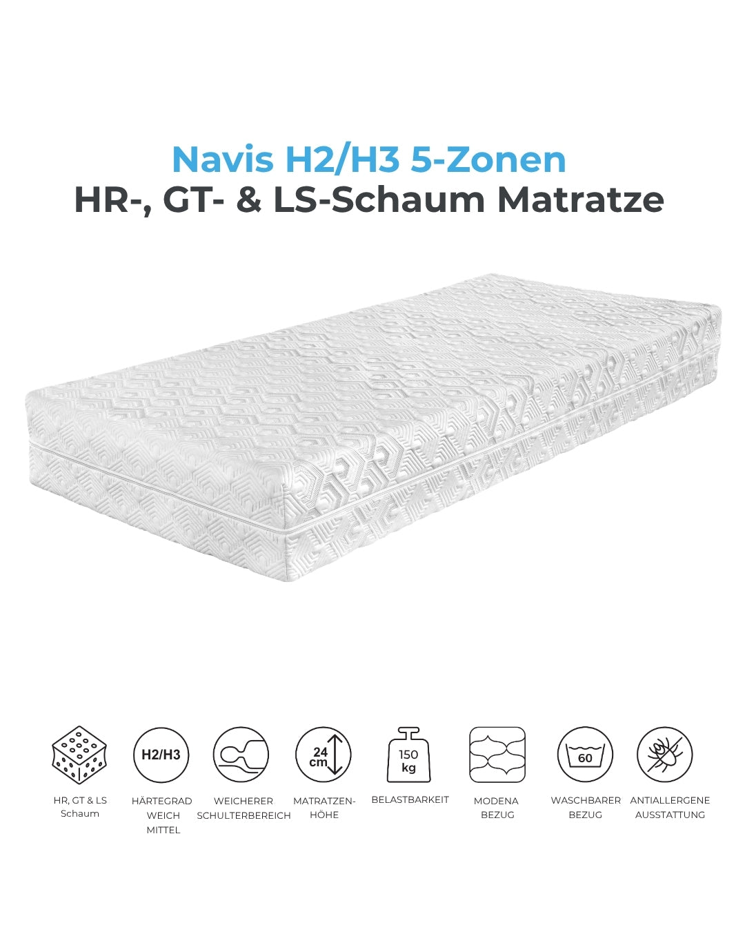 Ahorn™ Navis Luxus Gelmatratze