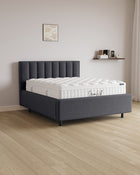 Bett mit Stauraum Pro Paris in Samt