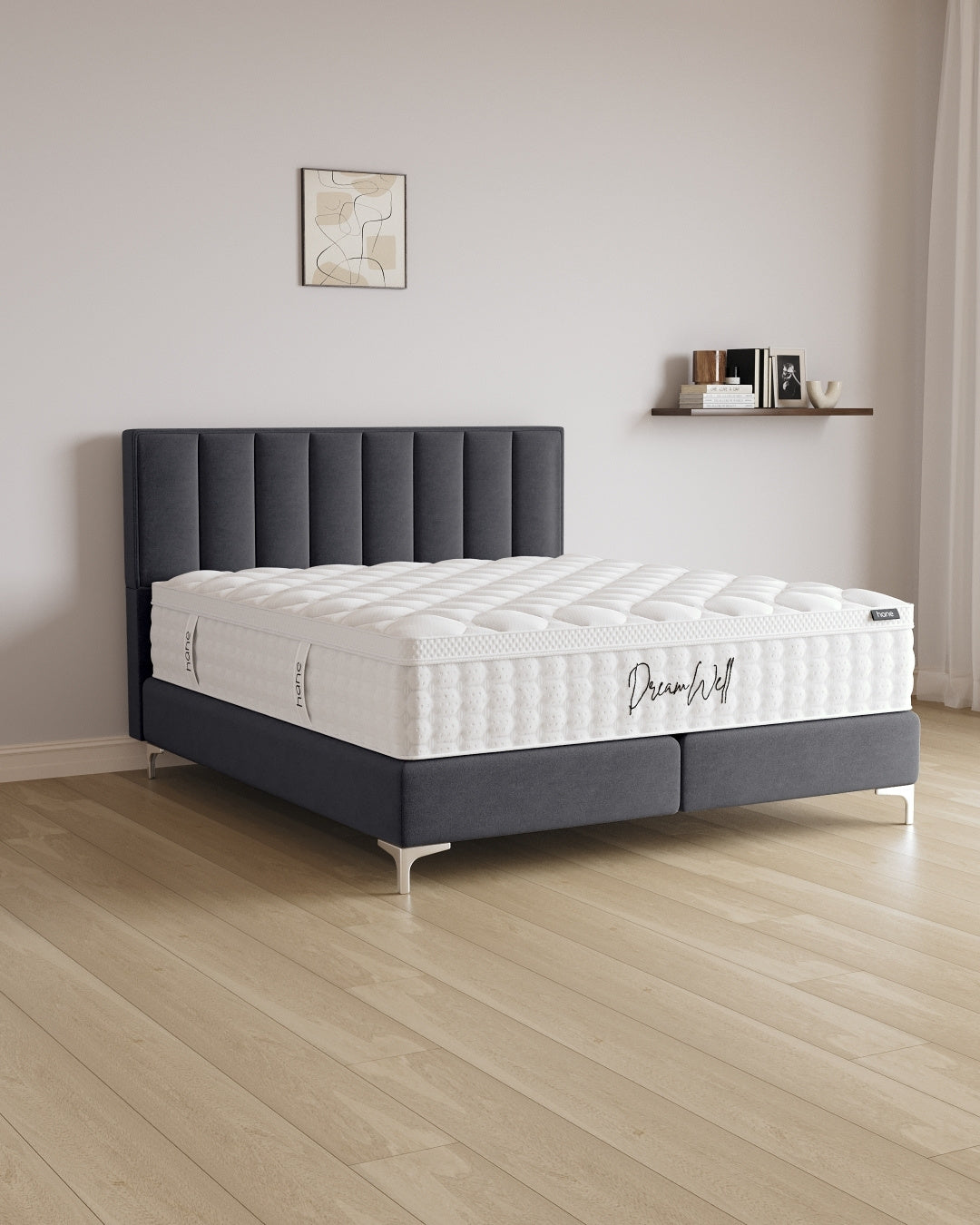 Boxspringbett Paris in Samt