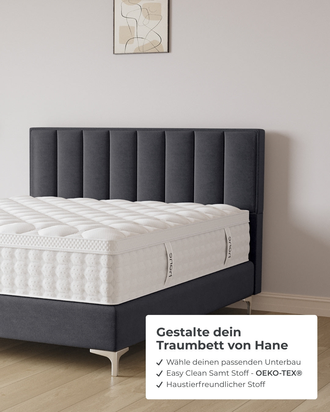 Boxspringbett Paris in Samt