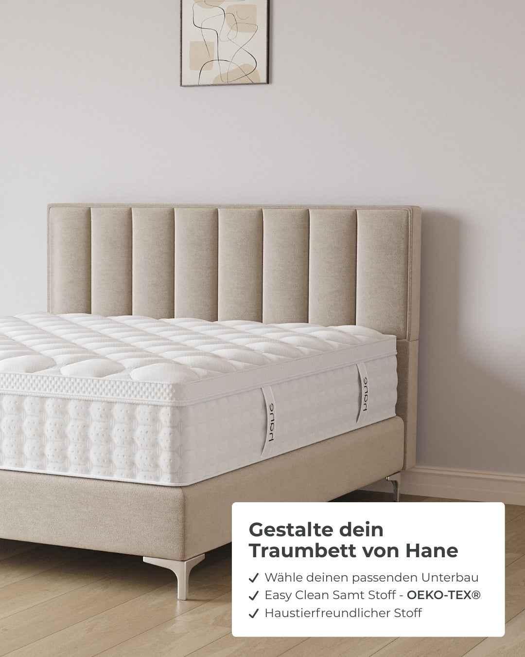 Boxspringbett Paris in Samt