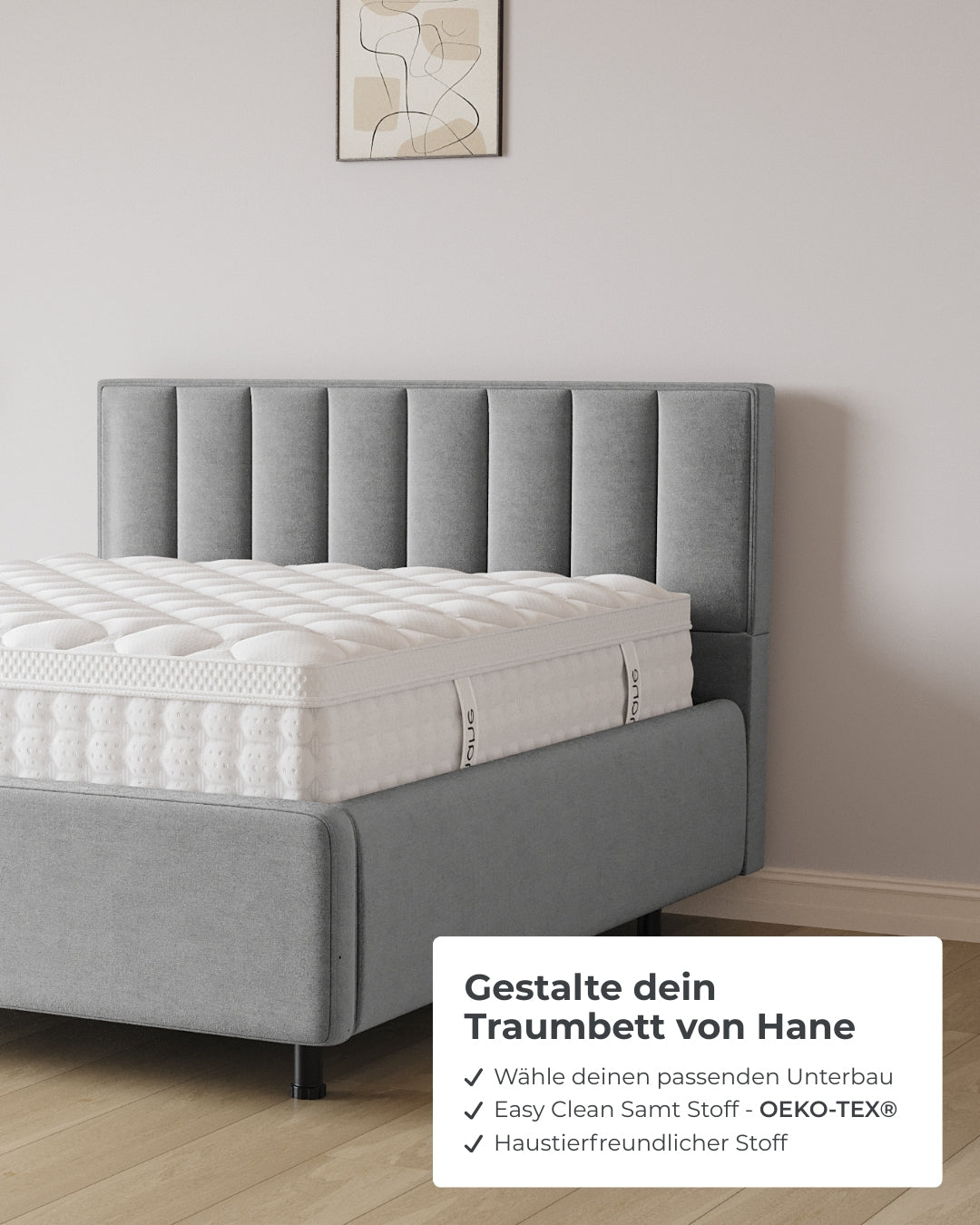 Bett mit Stauraum Pro Paris in Samt