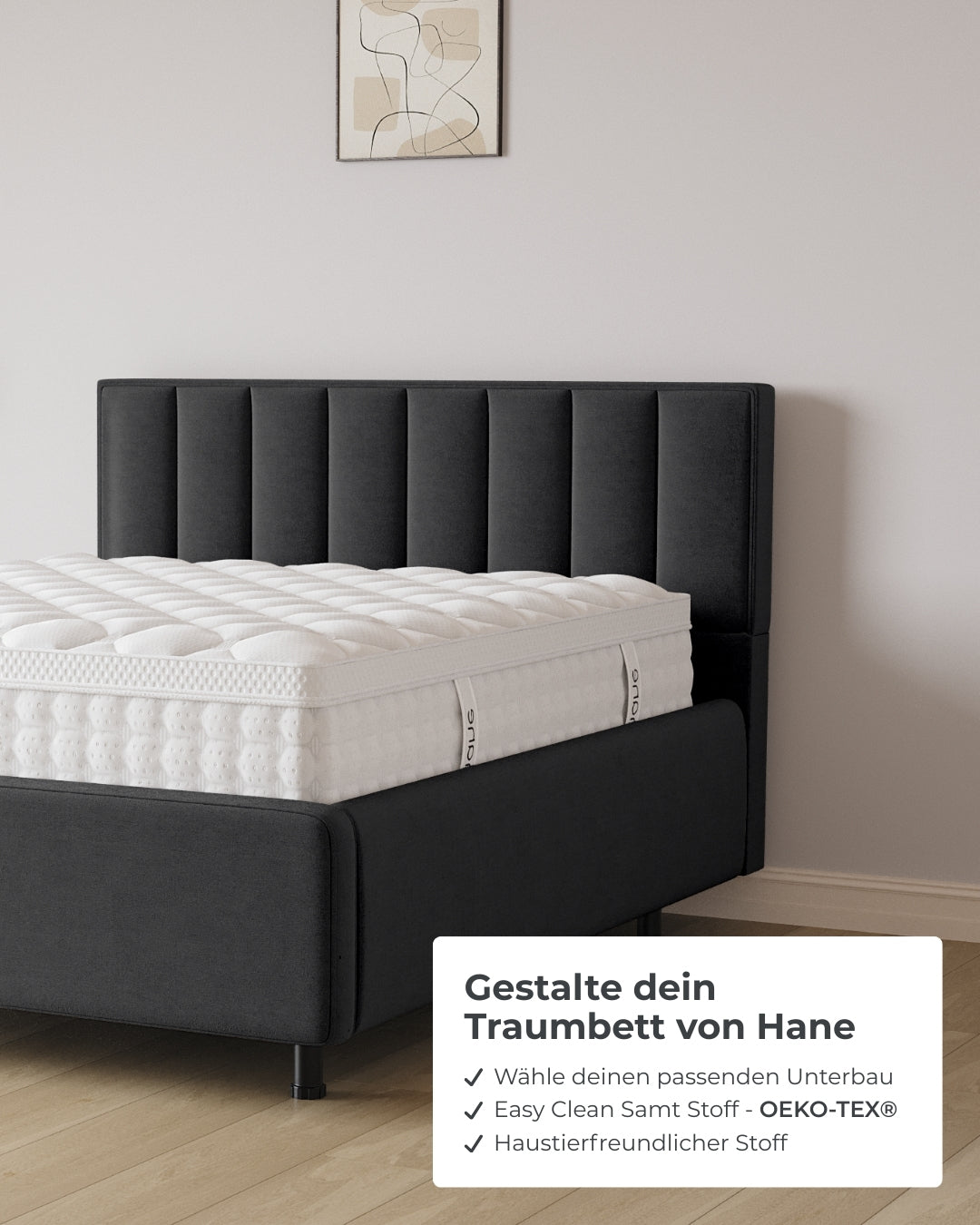 Bett mit Stauraum Pro Paris in Samt