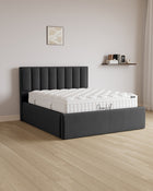 Bett mit XXL Stauraum Paris in Samt