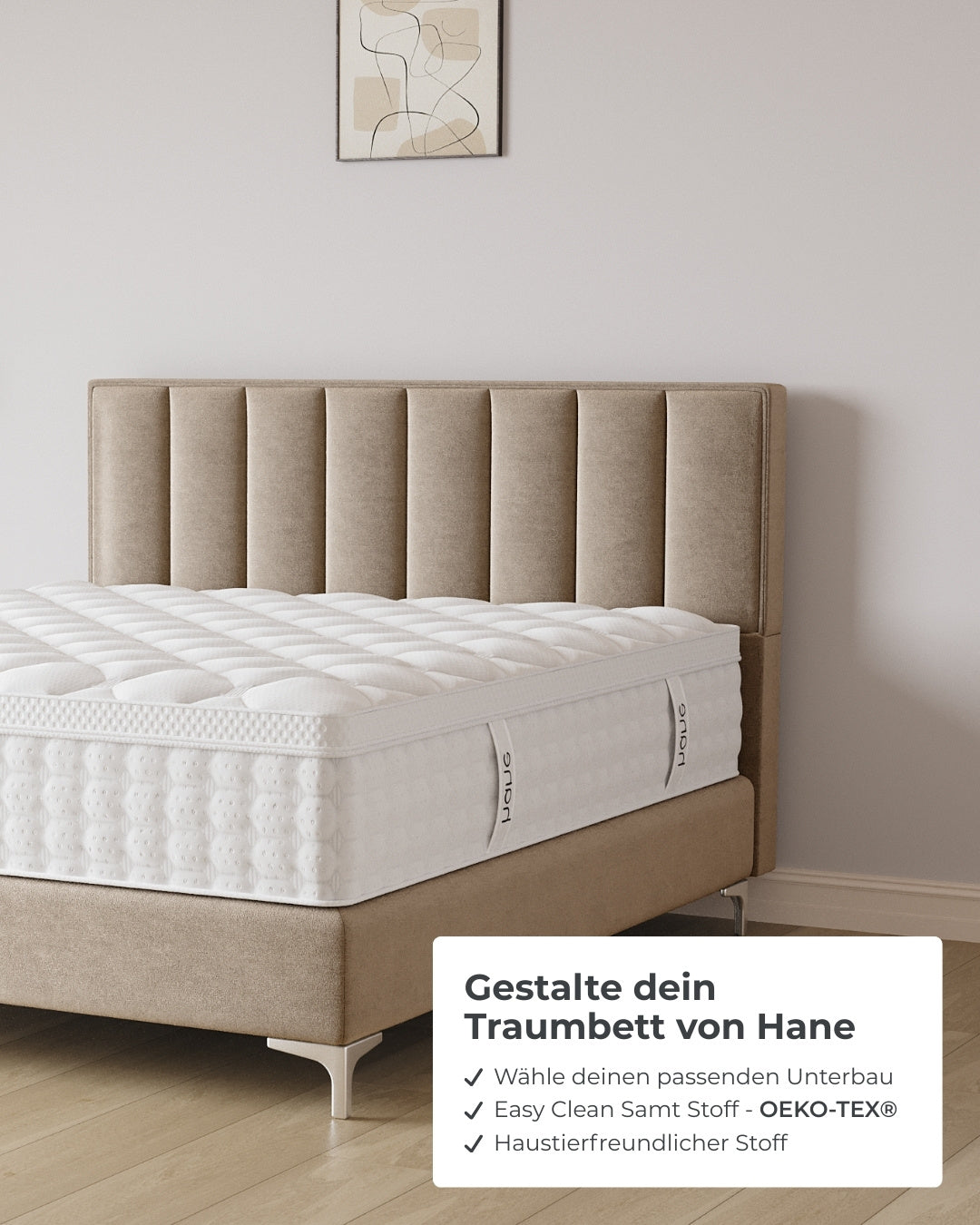 Boxspringbett Paris in Samt