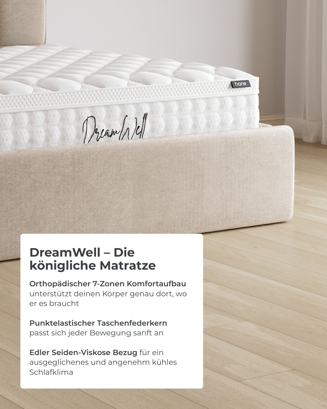 Bett mit XXL Stauraum Paris in Samt