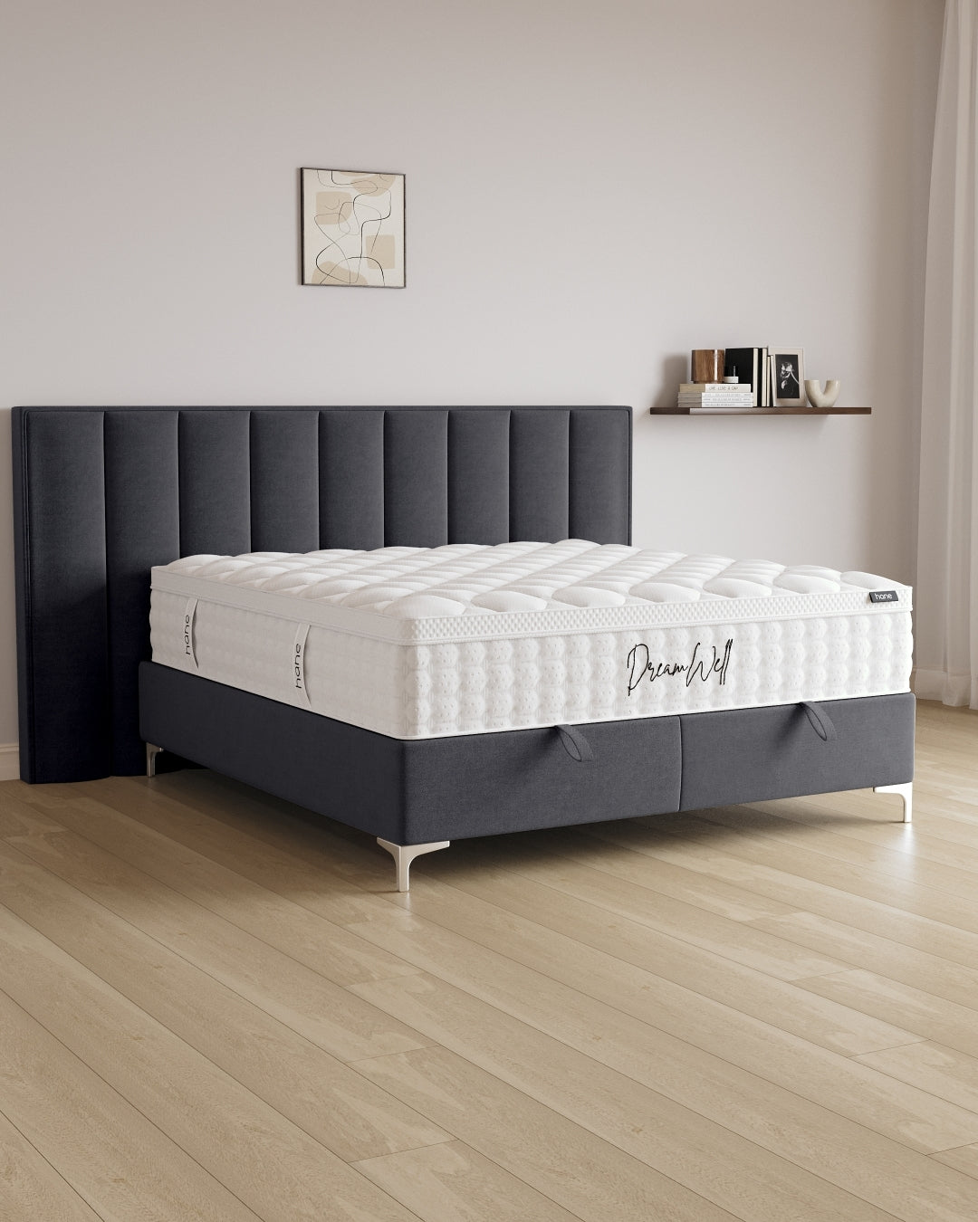 Bett mit Stauraum Passion in Samt