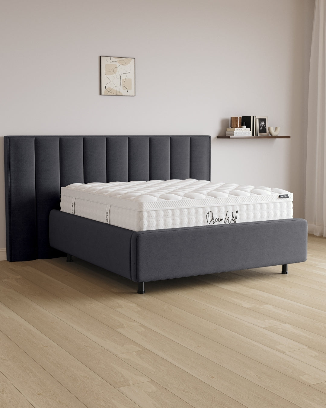 Bett mit Stauraum Pro Passion in Samt