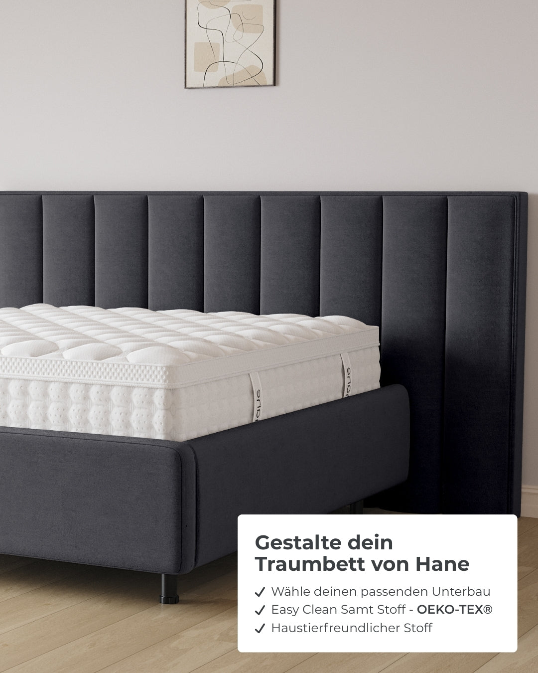 Bett mit Stauraum Pro Passion in Samt