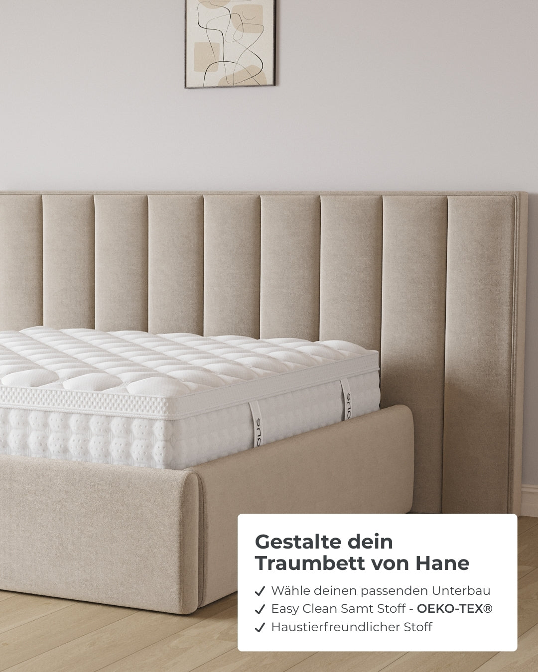 Bett mit XXL Stauraum Passion in Samt