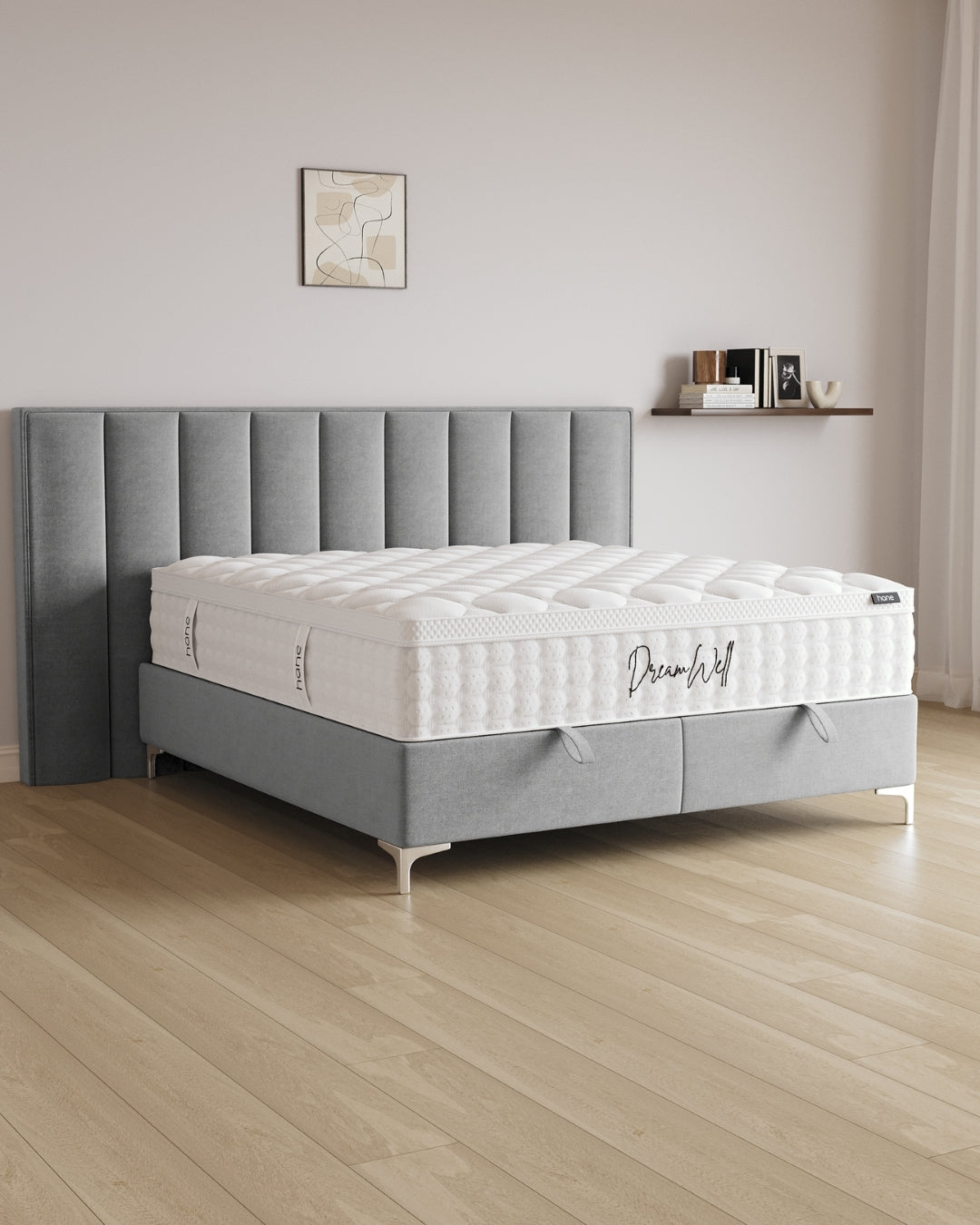 Bett mit Stauraum Passion in Samt