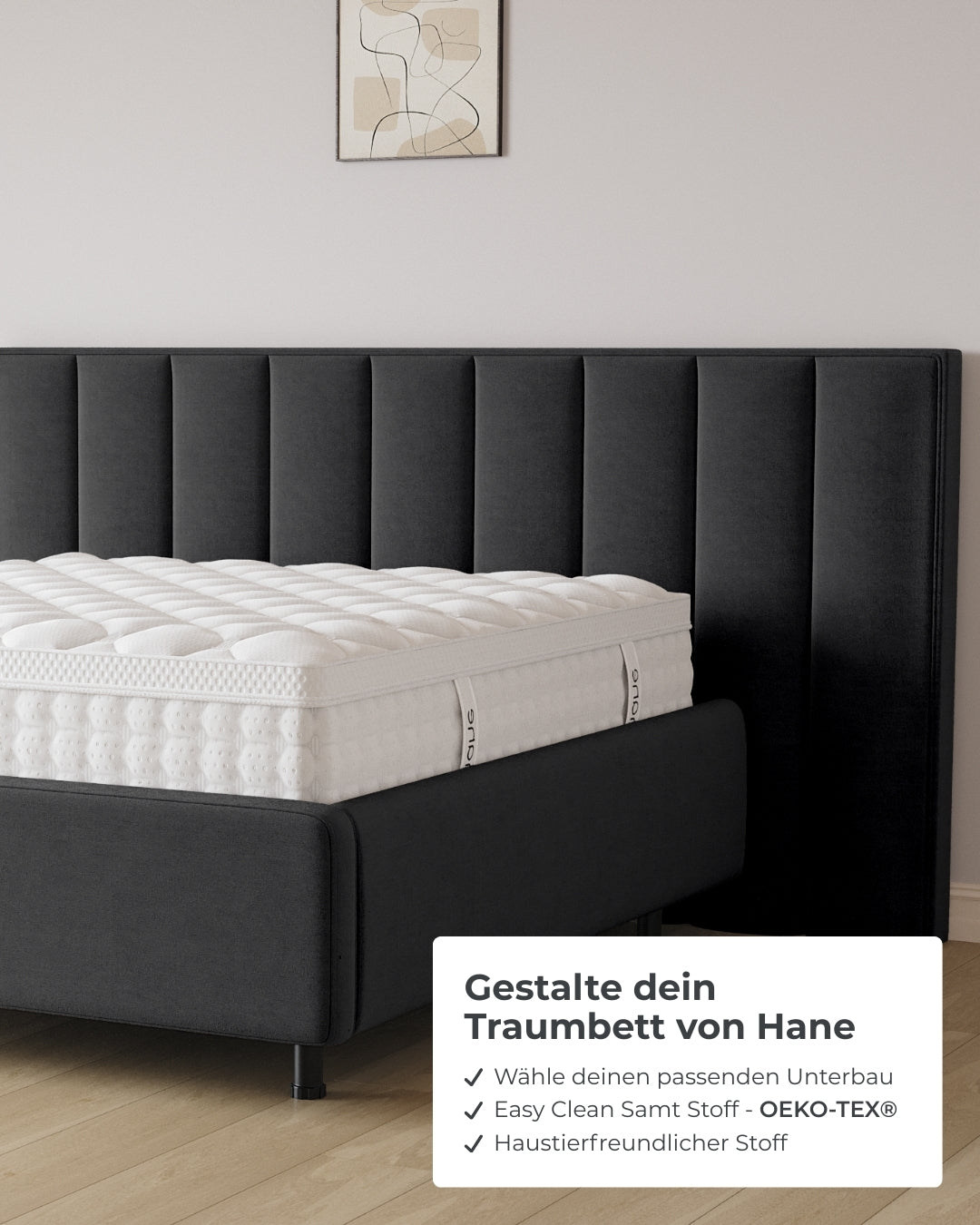 Bett mit Stauraum Pro Passion in Samt