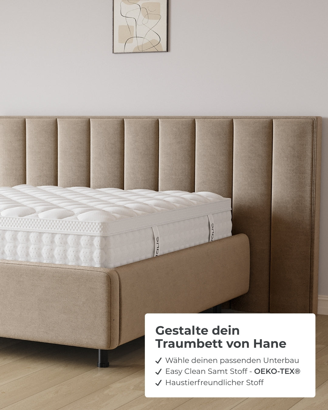 Bett mit Stauraum Pro Passion in Samt