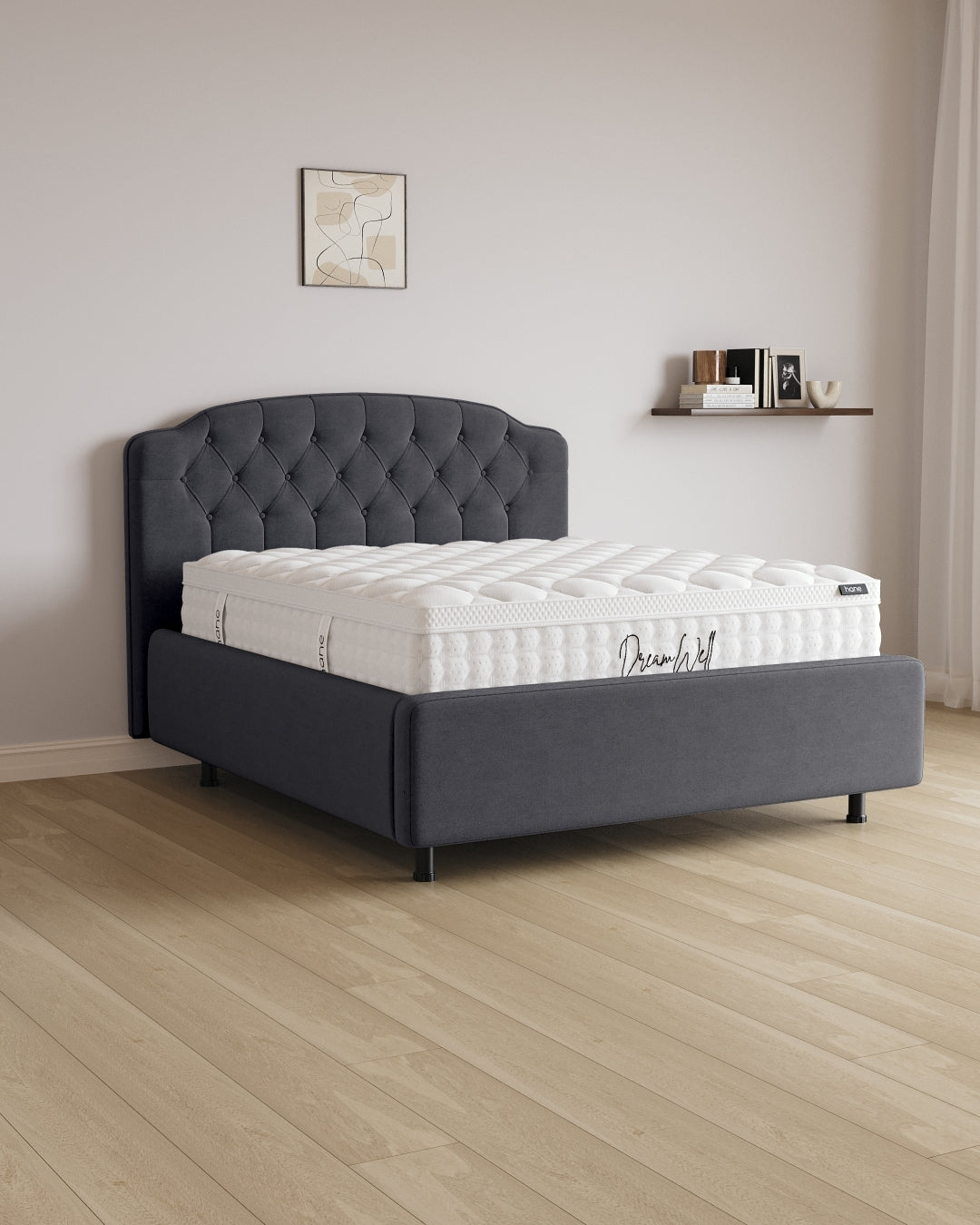 Bett mit Stauraum Pro Royal in Samt