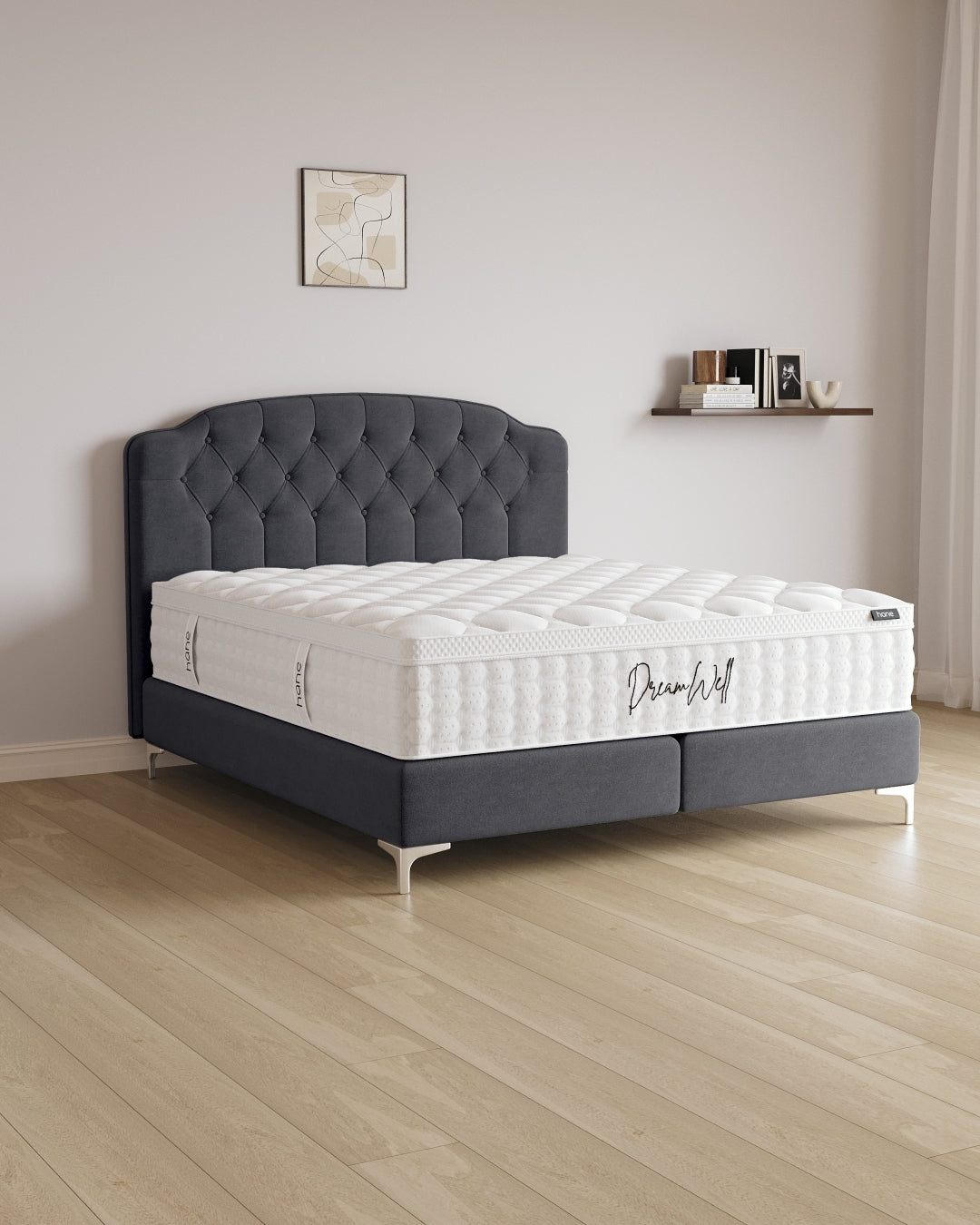 Boxspringbett Royal in Samt