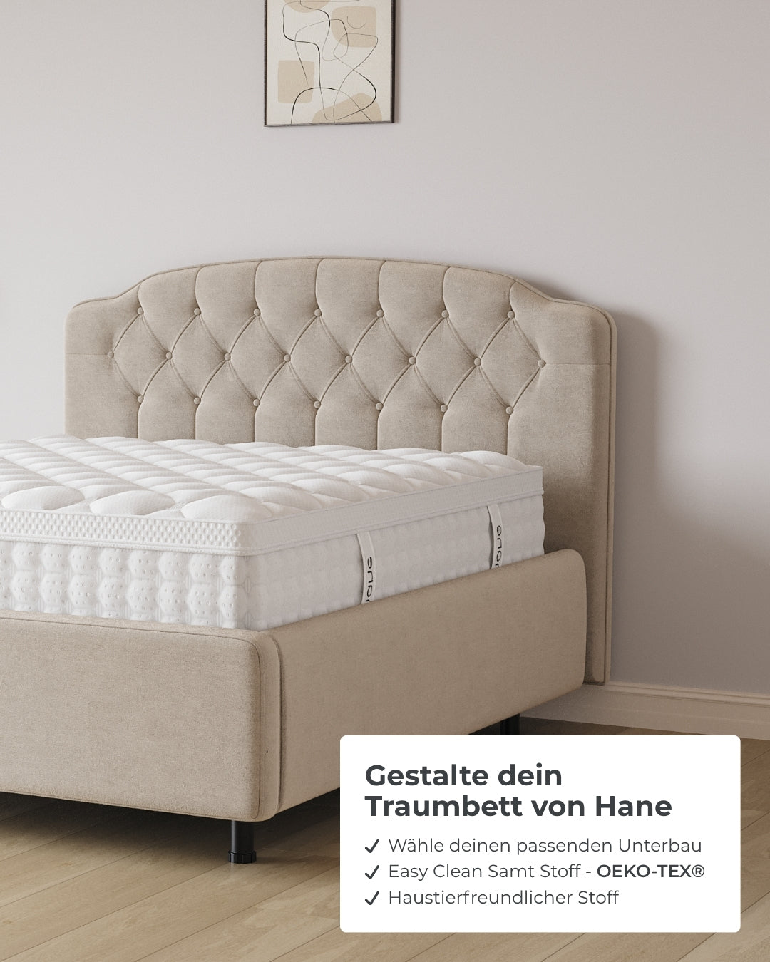 Bett mit Stauraum Pro Royal in Samt