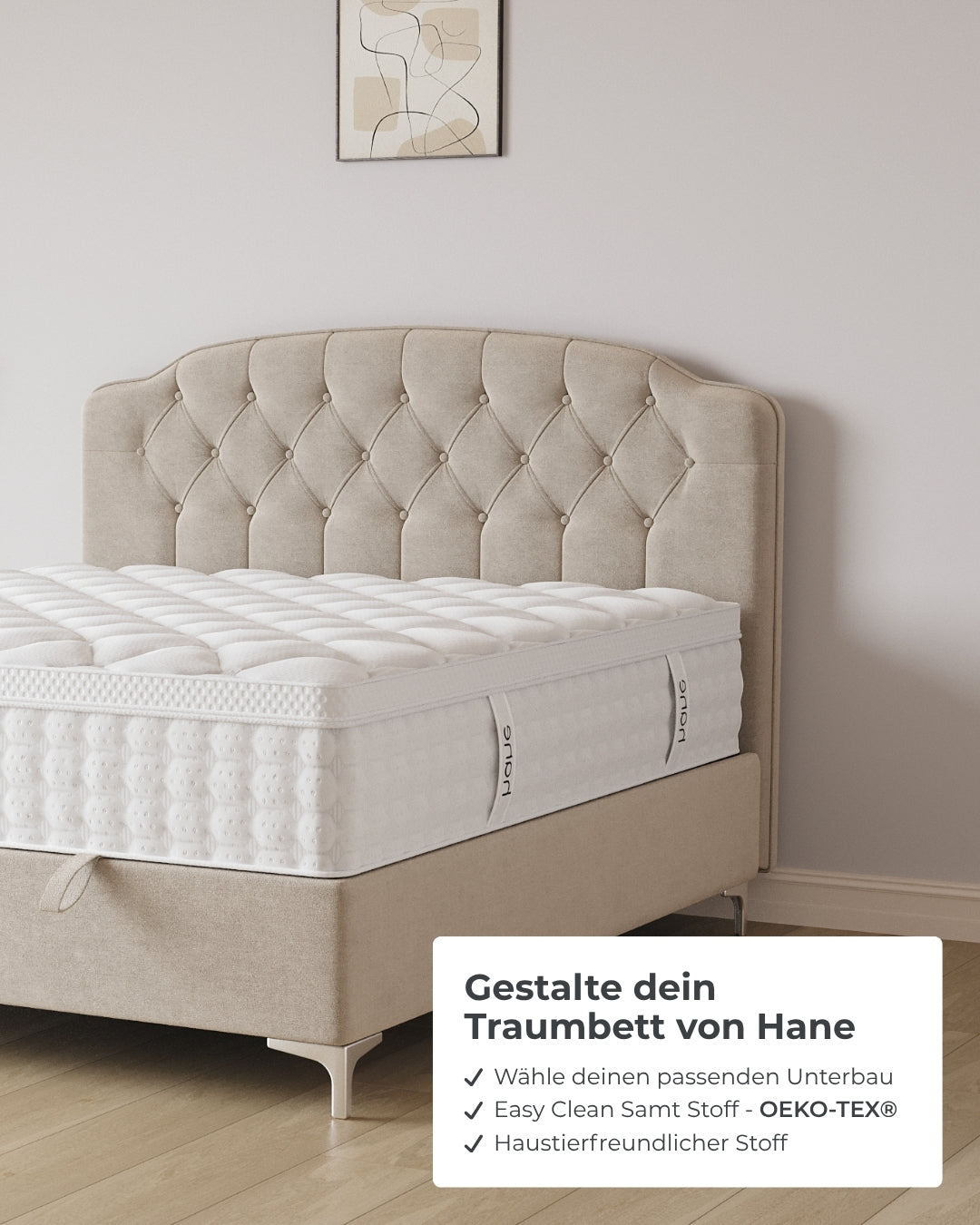 Bett mit Stauraum Royal in Samt