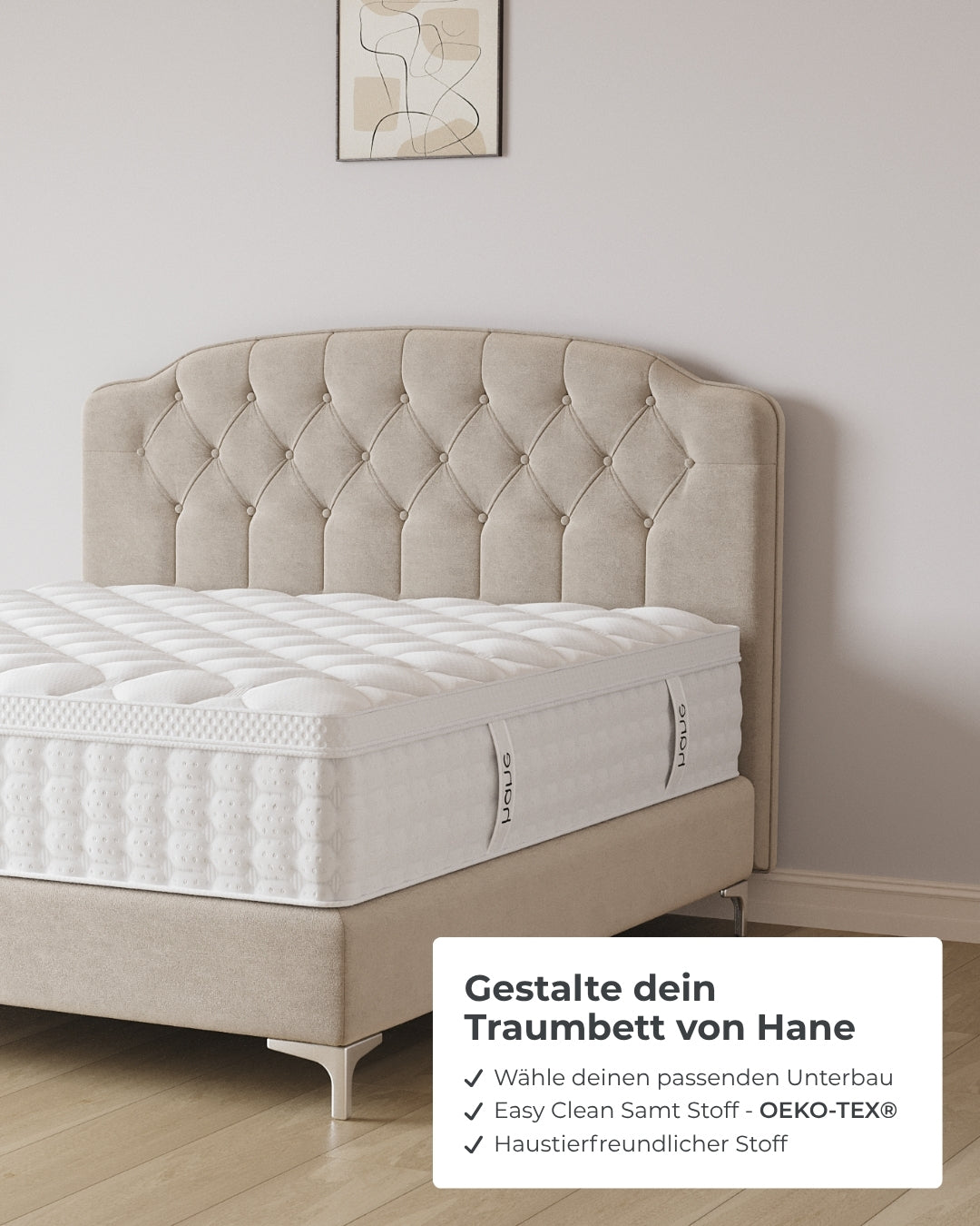 Boxspringbett Royal in Samt