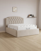 Bett mit XXL Stauraum Royal in Samt