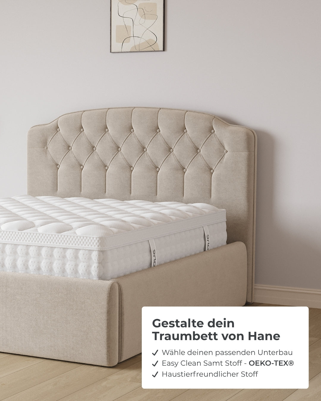 Bett mit XXL Stauraum Royal in Samt