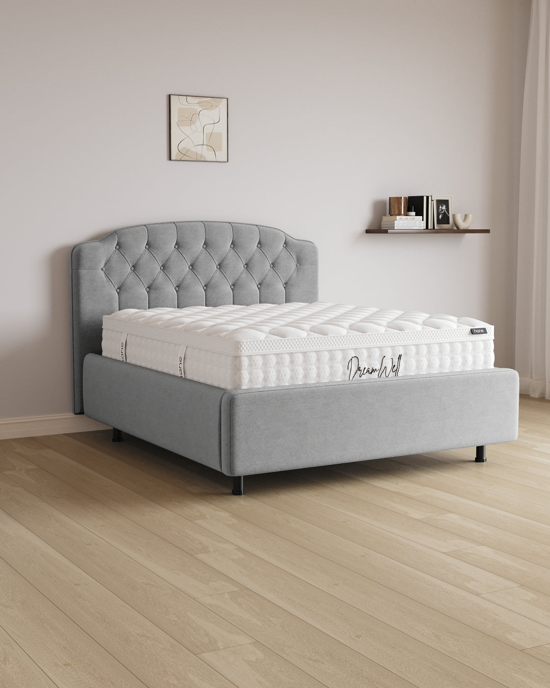 Bett mit Stauraum Pro Royal in Samt