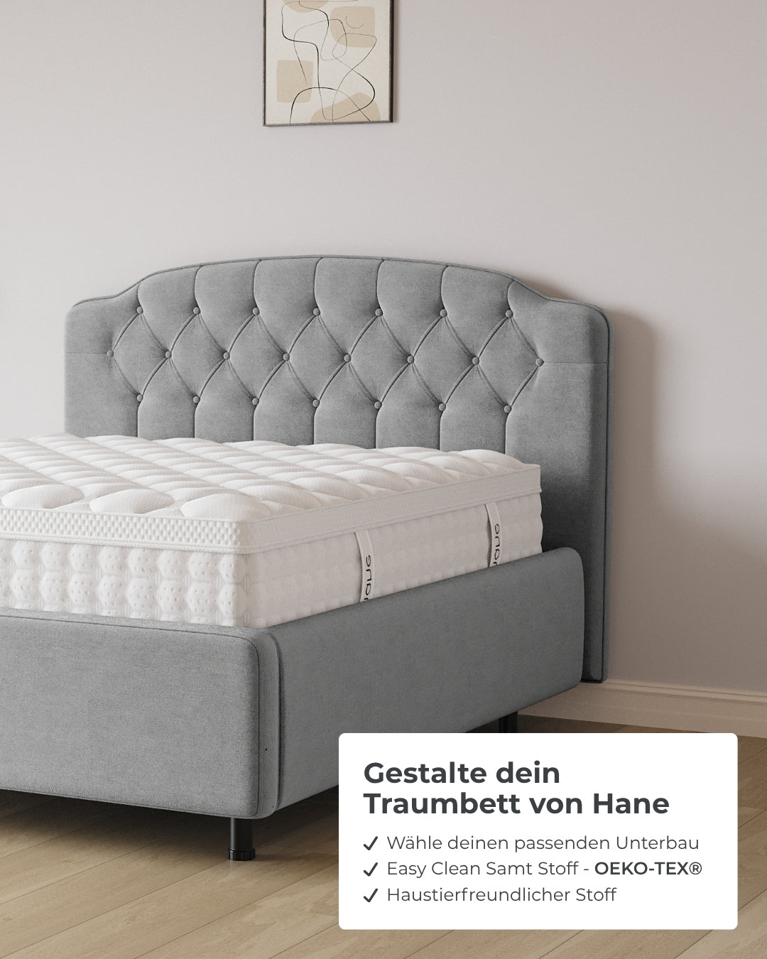 Bett mit Stauraum Pro Royal in Samt