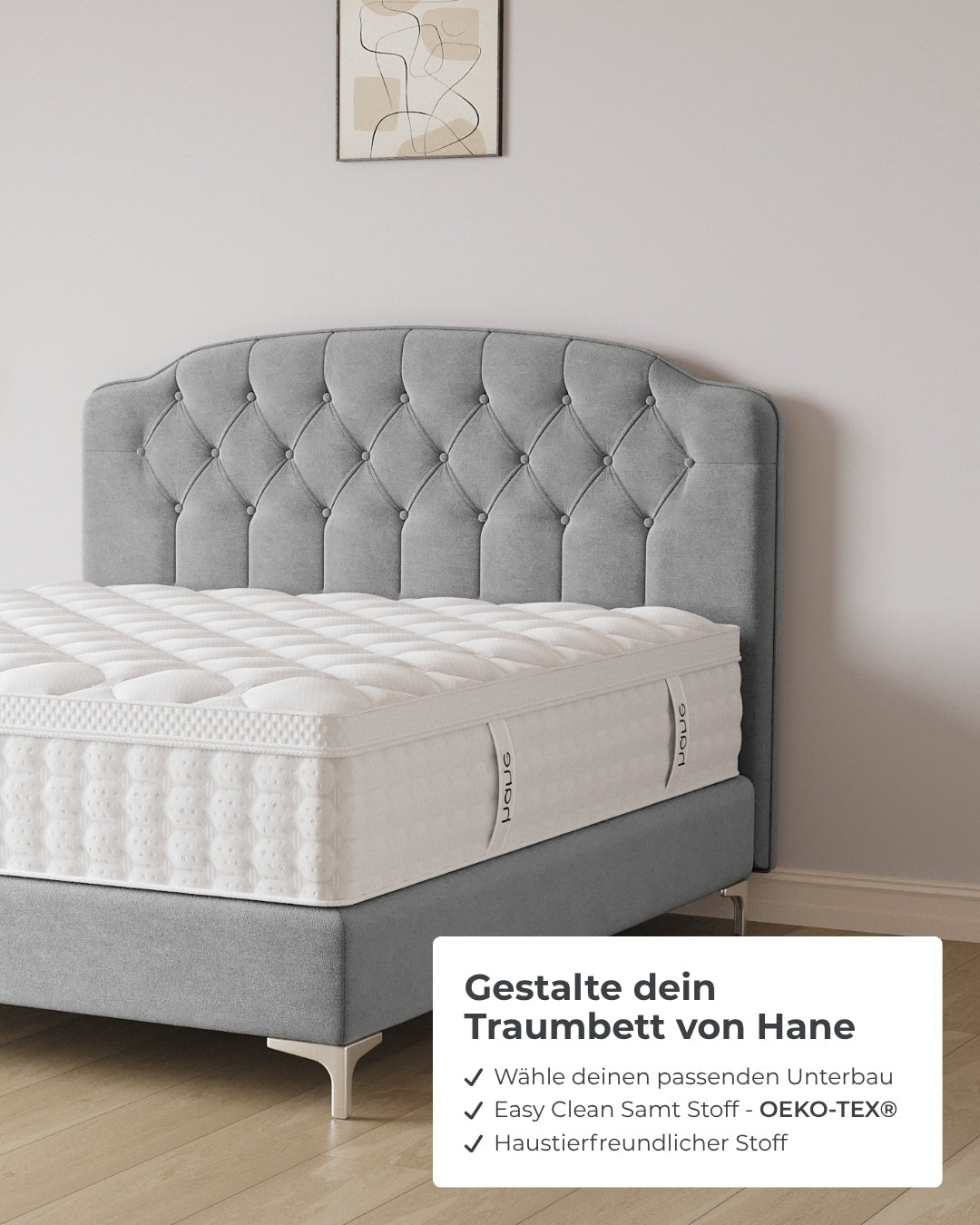 Boxspringbett Royal in Samt