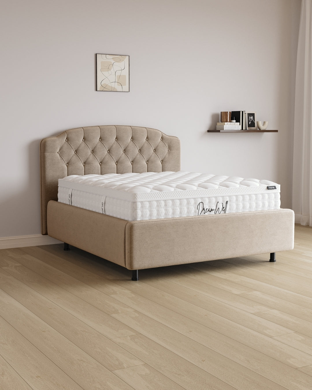 Bett mit Stauraum Pro Royal in Samt