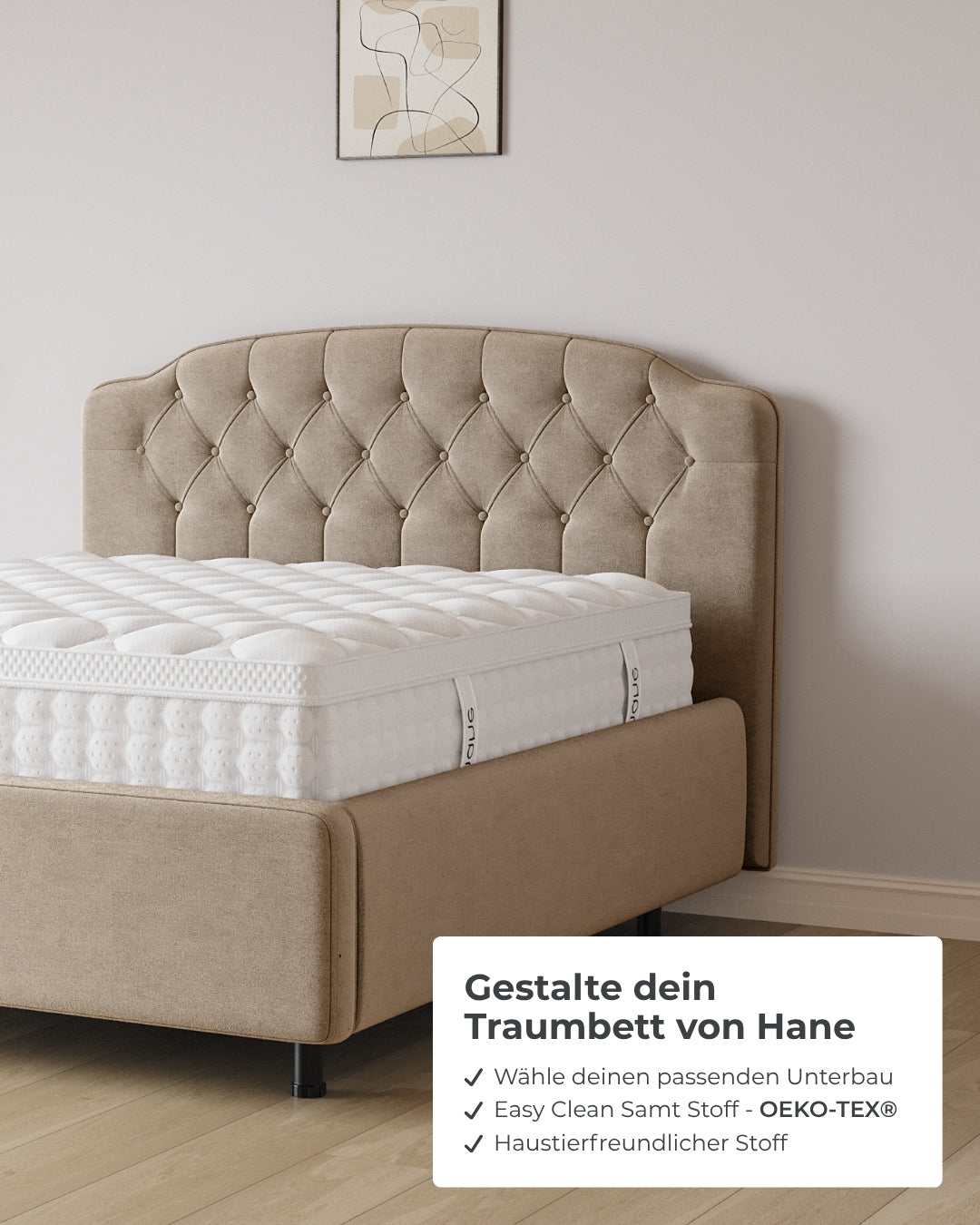 Bett mit Stauraum Pro Royal in Samt