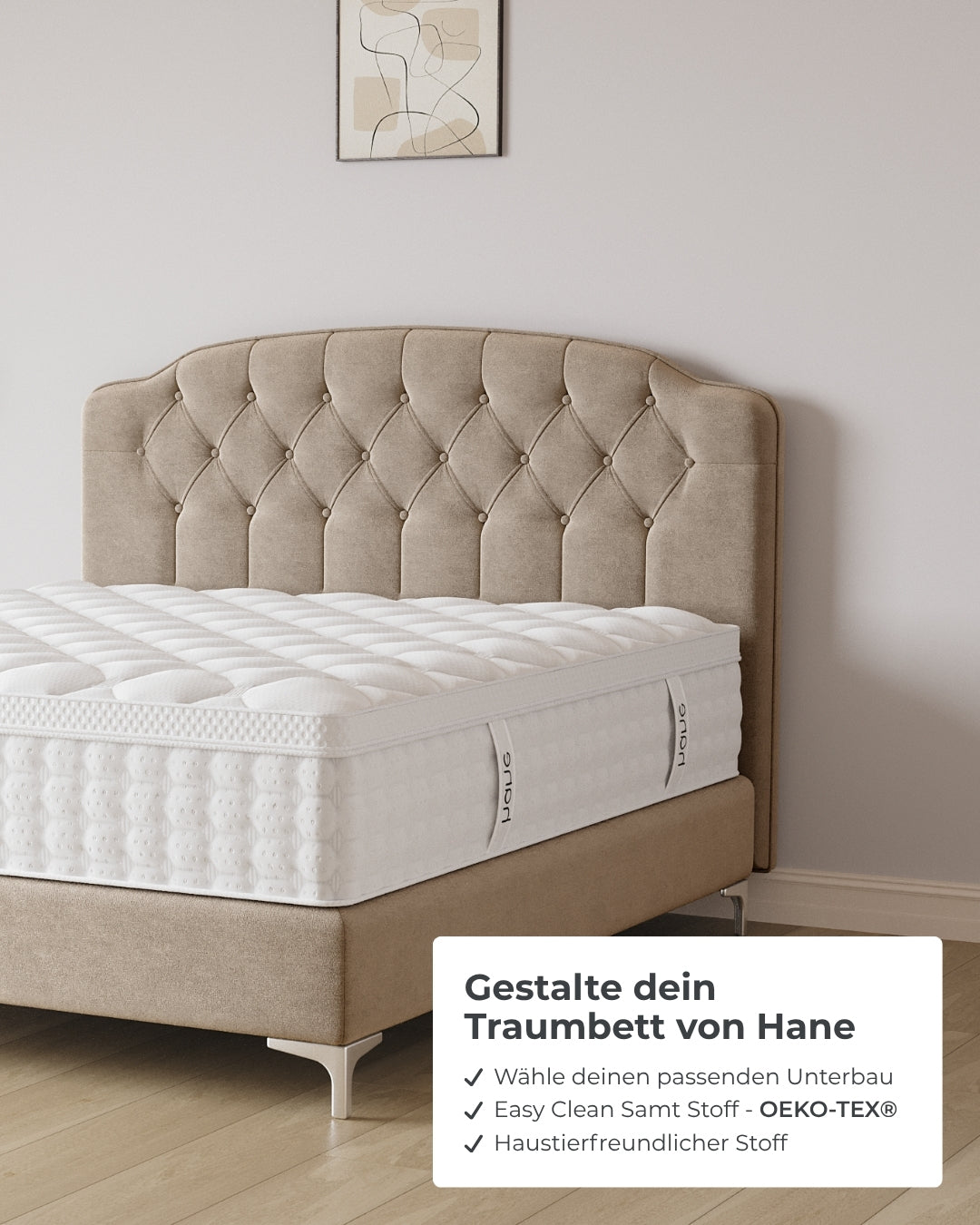 Boxspringbett Royal in Samt