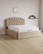 Bett mit XXL Stauraum Royal in Samt