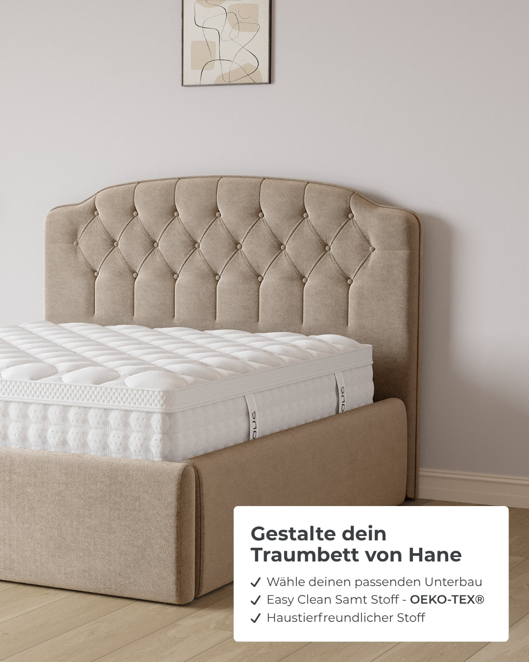 Bett mit XXL Stauraum Royal in Samt