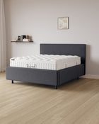 Bett mit Stauraum Pro Siena in Samt