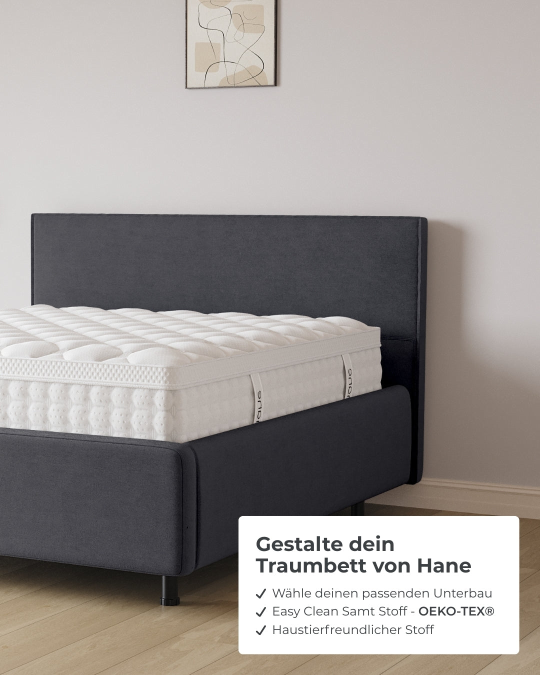 Bett mit Stauraum Pro Siena in Samt