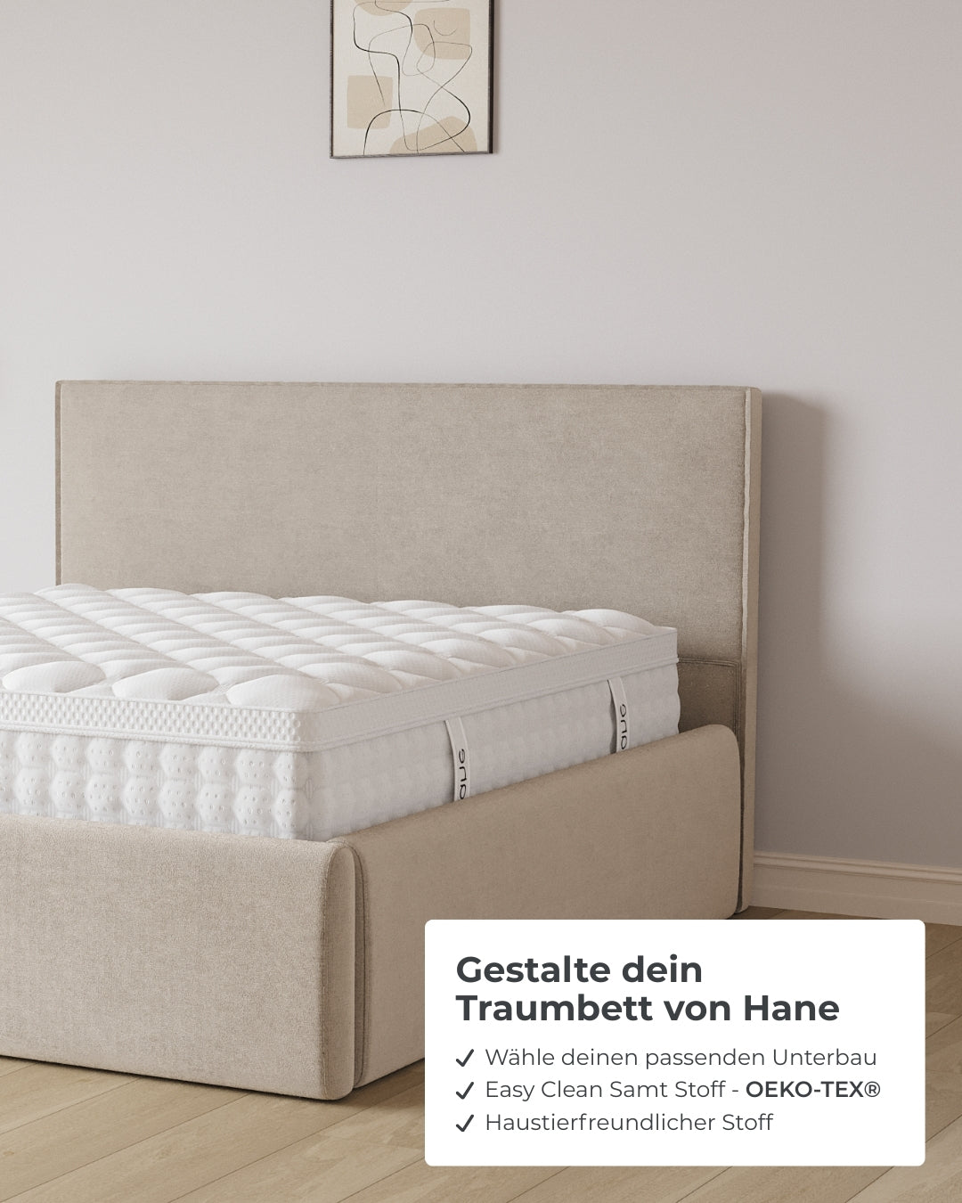 Bett mit XXL Stauraum Siena in Samt