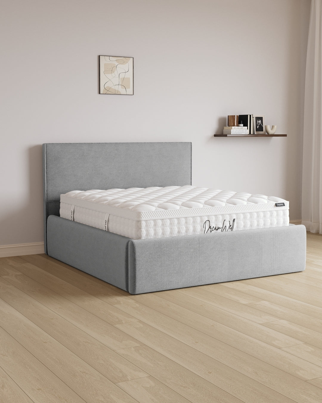 Bett mit XXL Stauraum Siena in Samt