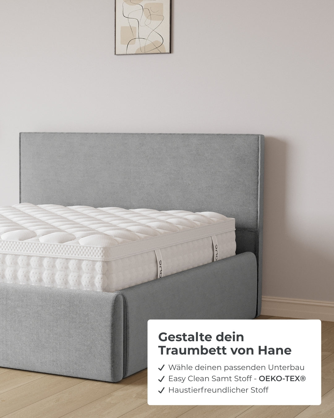 Bett mit XXL Stauraum Siena in Samt