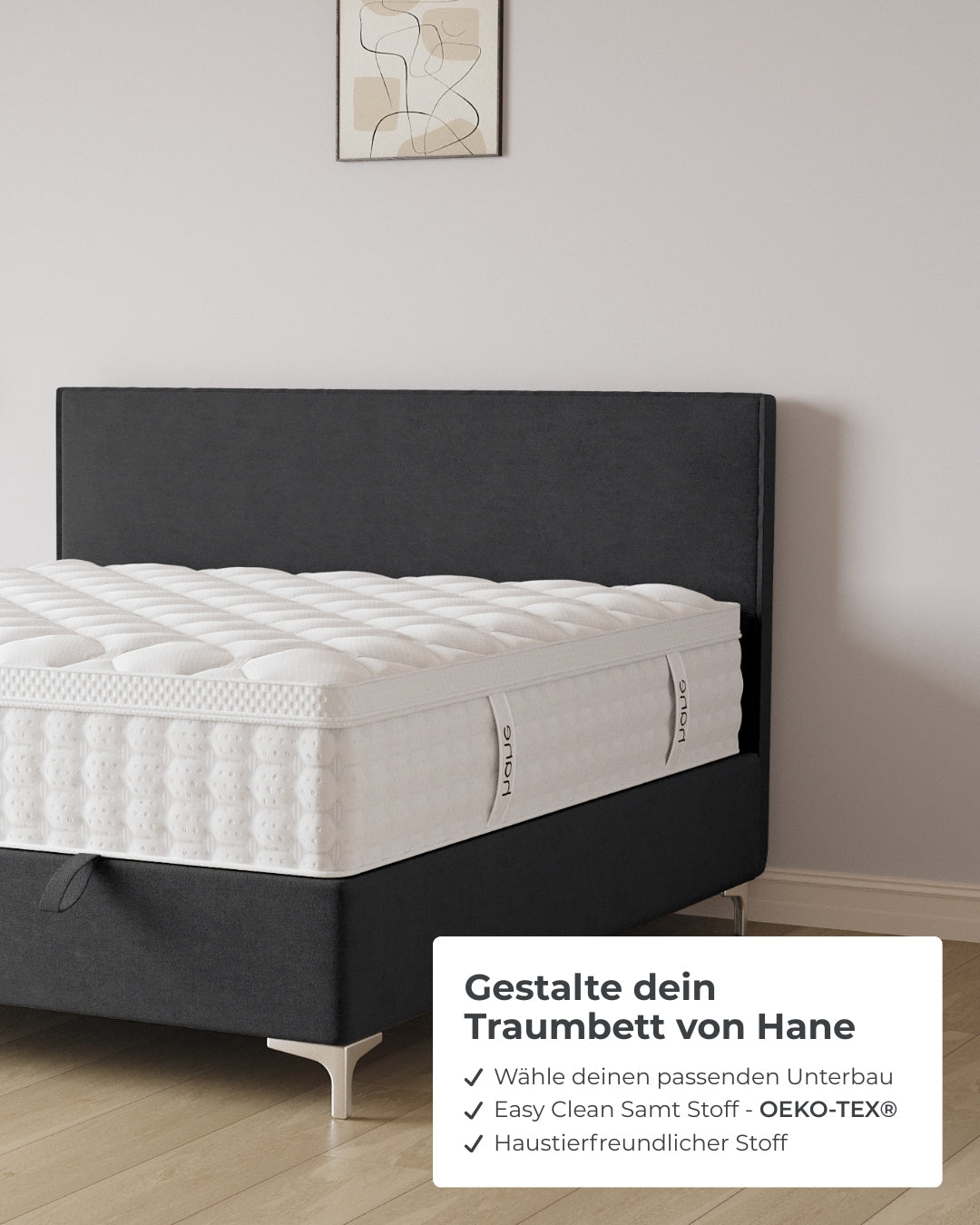 Bett mit Stauraum Siena in Samt