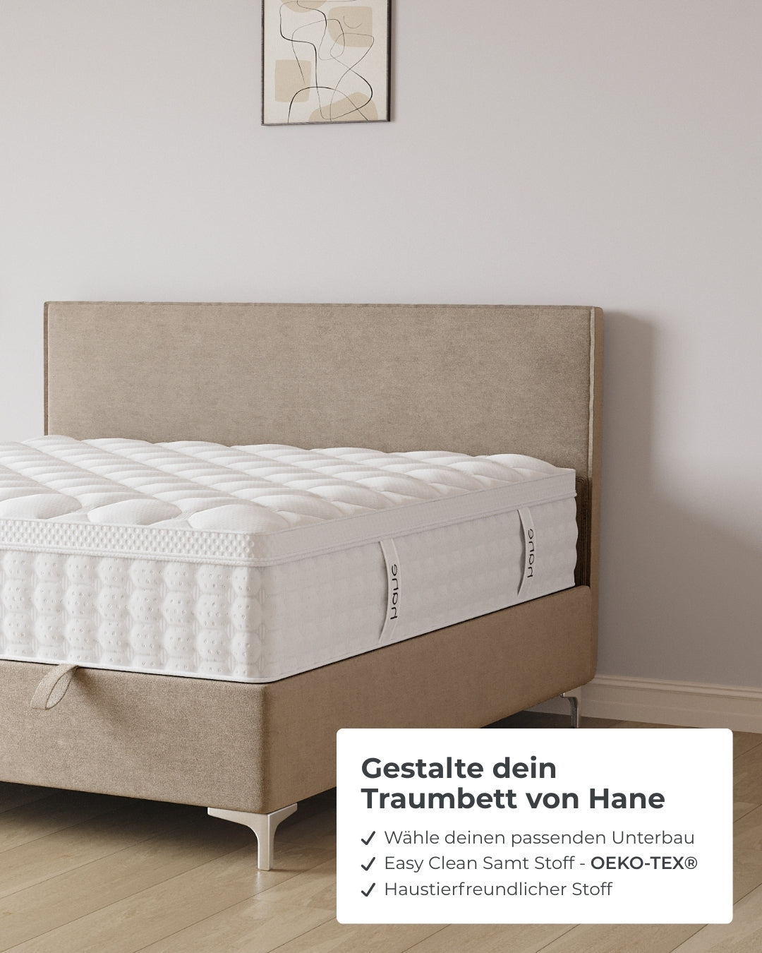 Bett mit Stauraum Siena in Samt