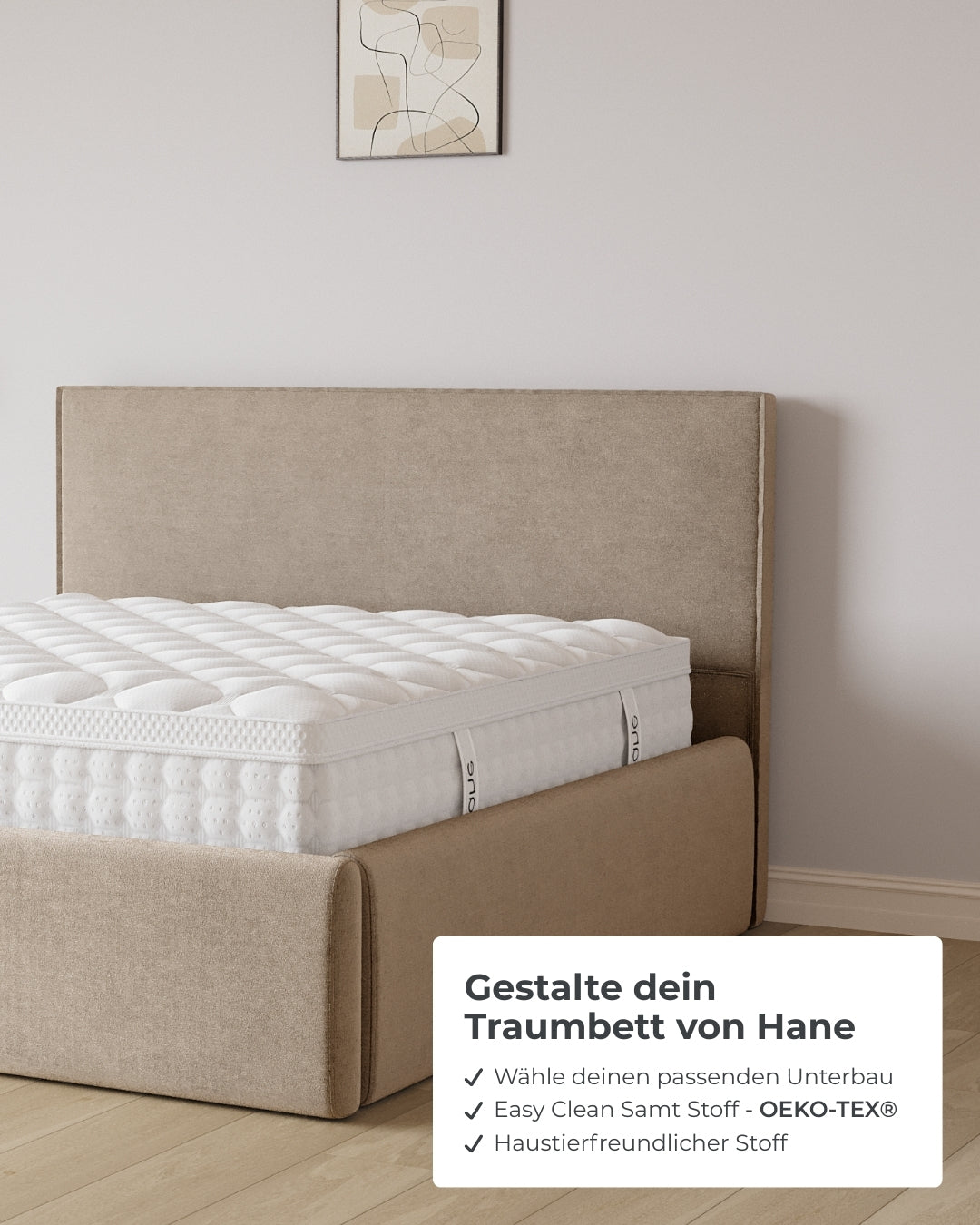 Bett mit XXL Stauraum Siena in Samt