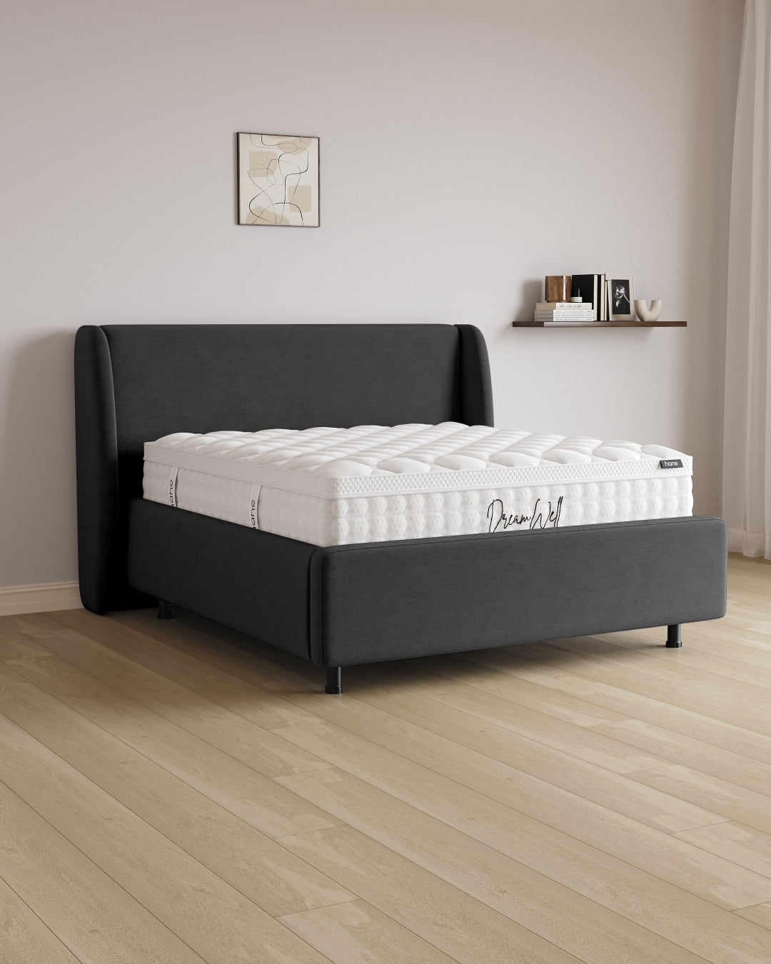 Bett mit Stauraum Pro Sky in Samt