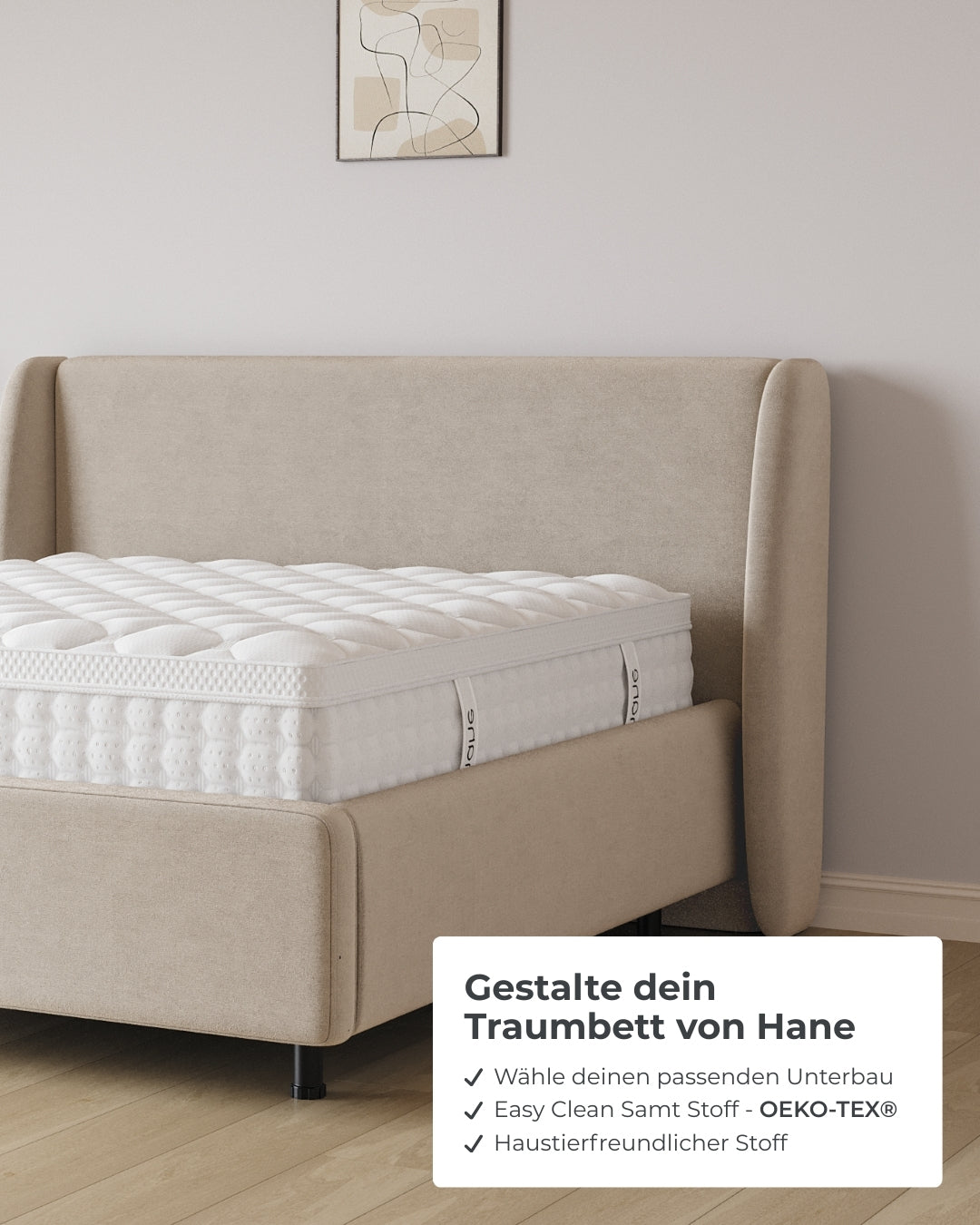 Bett mit Stauraum Pro Sky in Samt