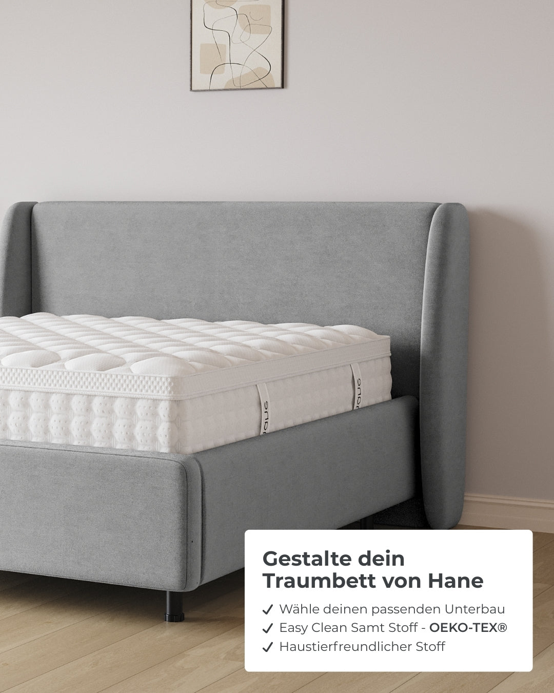 Bett mit Stauraum Pro Sky in Samt