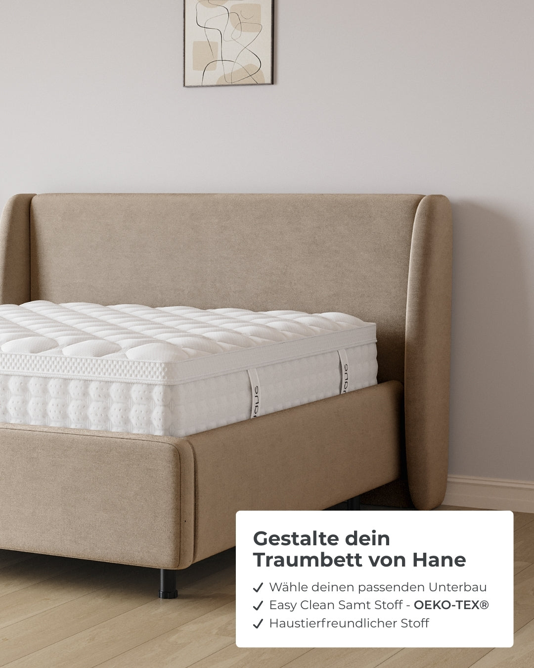 Bett mit Stauraum Pro Sky in Samt