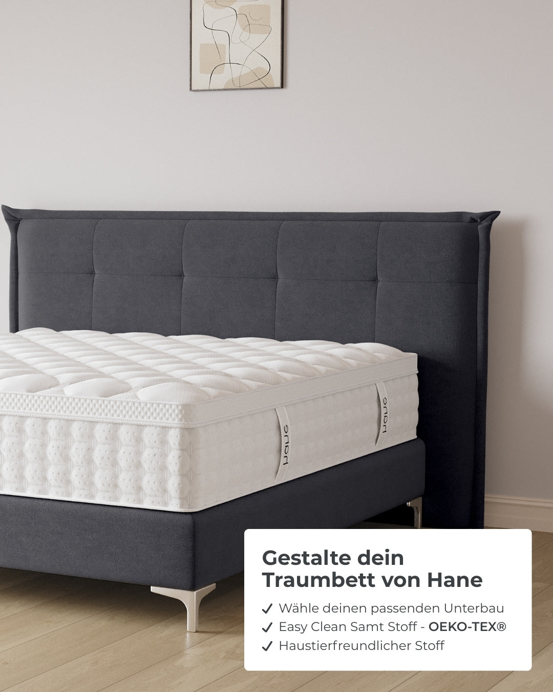 Boxspringbett Soho in Samt