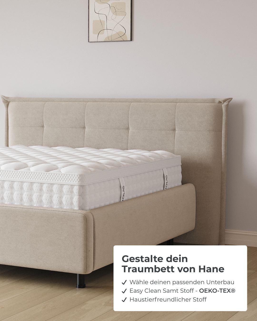 Bett mit Stauraum Pro Soho in Samt