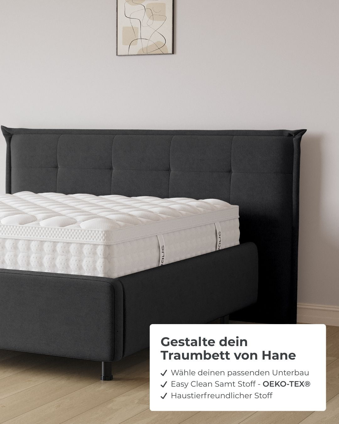 Bett mit Stauraum Pro Soho in Samt